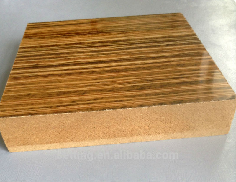 The wood grain melamine faced MDF Panel ,High glossy uv coating wood grain mdf