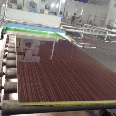 High glossy uv coating pvc film pressing panel,Wood Grain colors